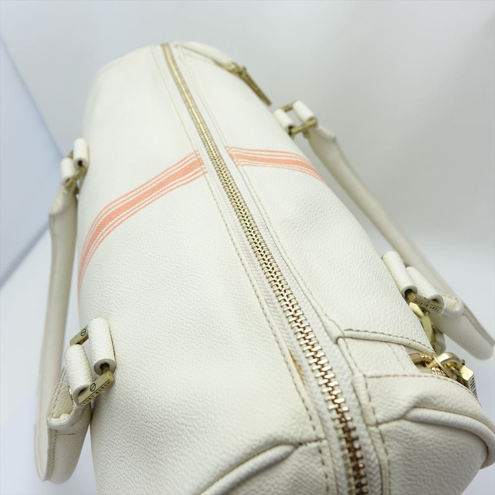 Burchトリーバーチ ミニボストンバッグ アイボリー オレンジセンターライン リサイクルビッグバン店 バッグ レディースバッグ Tory ボストンバッグ 中古 Burchトリーバーチ ミニボストンバッグ アイボリー オレンジセンターライン リサイクルビッグバン店 バッグ レディースバッグ Tory ボストンバッグ 中古