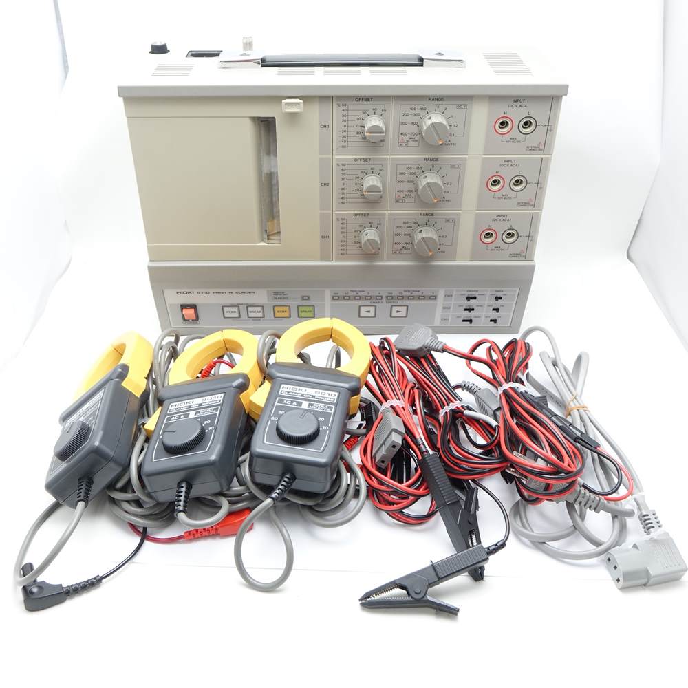 中古 Hioki プリントハイコーダ 8710 9010 Clanp On Probe 3個付属 Bランク Sobolewscy Pl