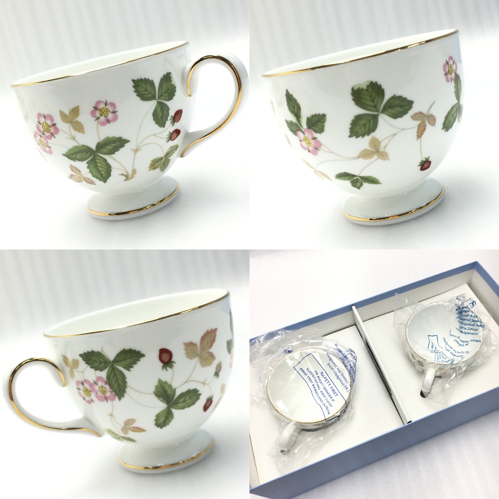 中古 Wedgwood ウェッジウッド ワイルド ストロベリー カップ ソーサー 2客セット 箱付き Aランク Butlerchimneys Com