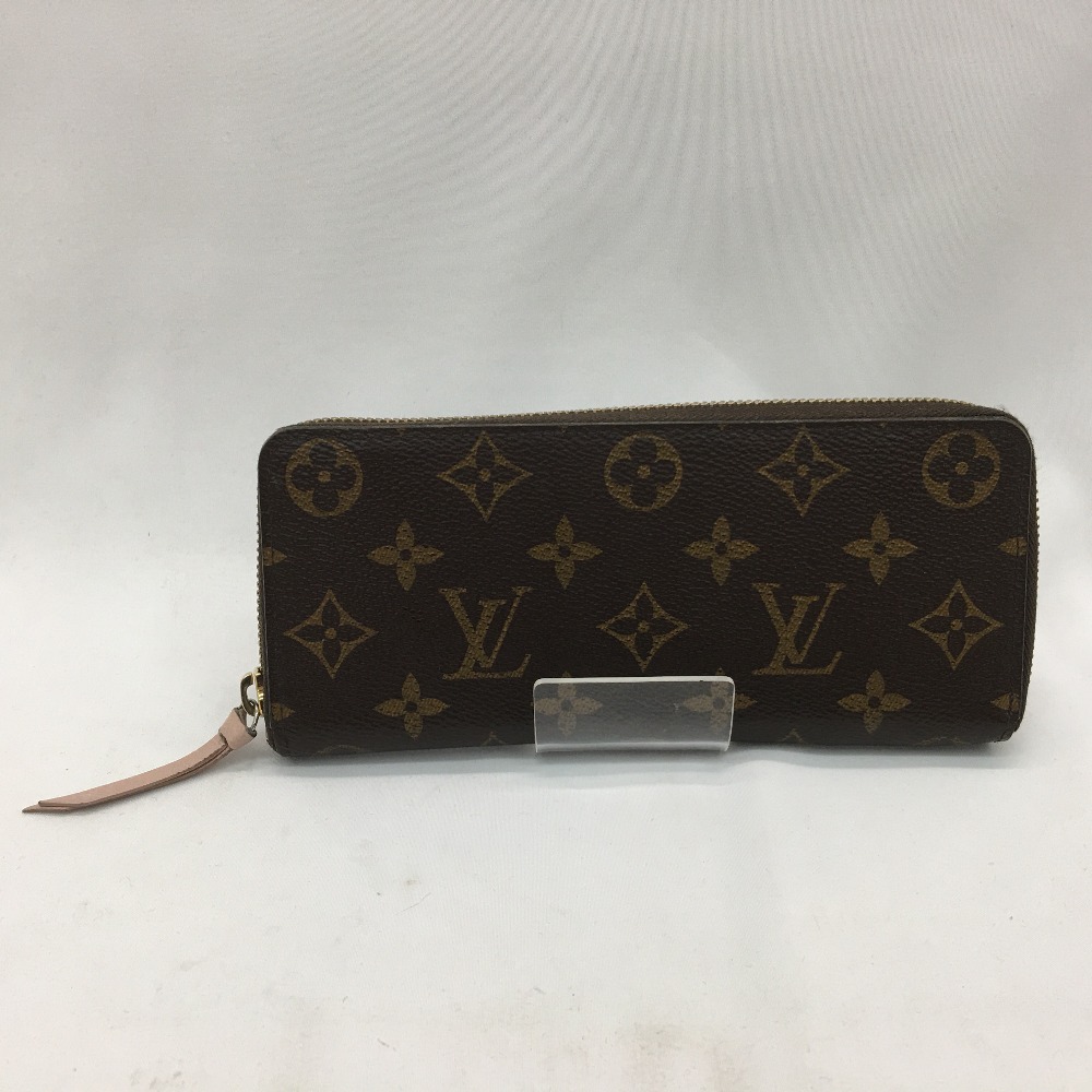▼▼【中古】LOUIS VUITTON ルイヴィトン レディース長紙入れ ラウンドジッパー モノグラム ポルトフォイユ クレマンス ローズバレリーヌ M61298 B序列付ける