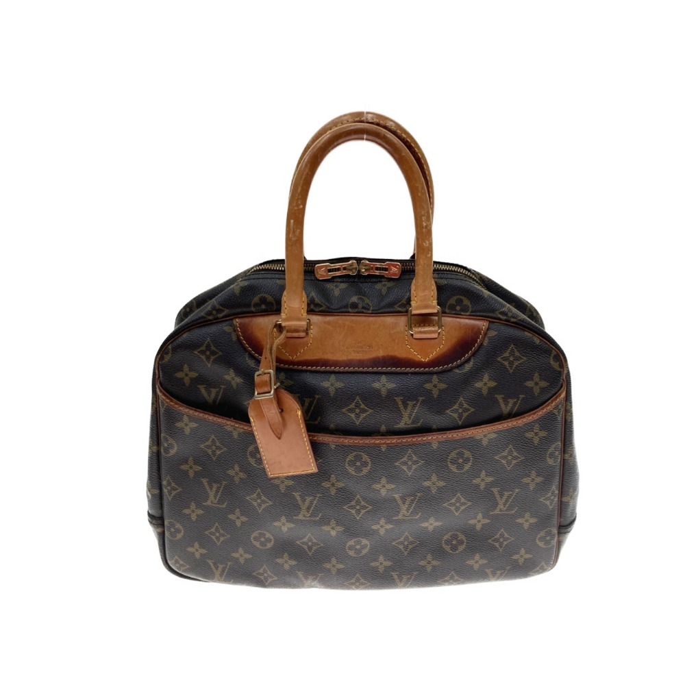 〇〇LOUIS VUITTON ルイヴィトン モノグラム ボーリング ヴァニティ ドーヴィル ハンドバッグ M47270 ブラウン 現状渡し Cランク