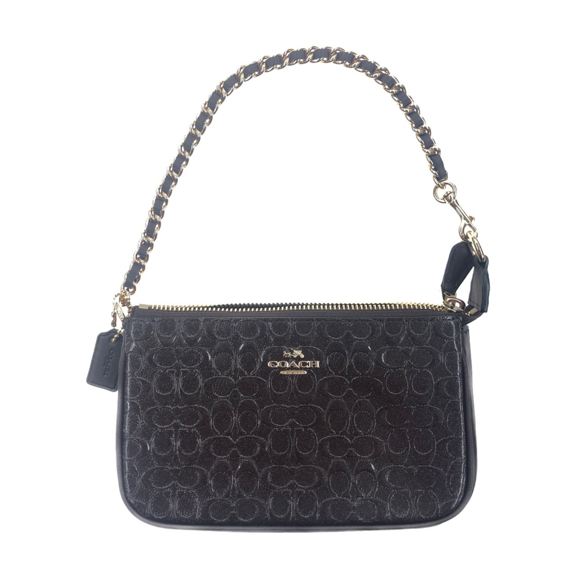 【中古】COACH コーチ職 書き判 添え物 合財袋 ミニ御徒面子 Ｆ11940 エンジ B序列付ける