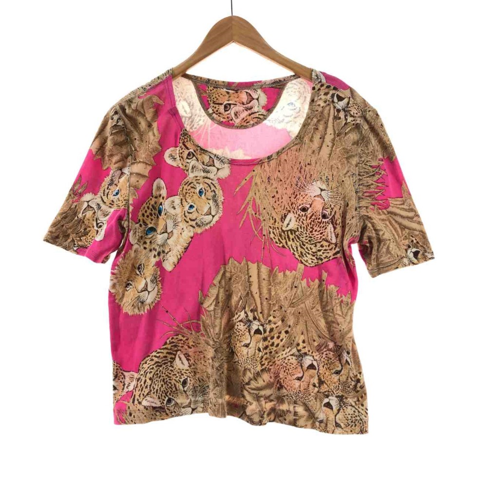 GKITALIYA イタリヤ ヒョウ柄 半袖 Tシャツ レディース 楽天市場】【中古】古着 伊太利屋 GK ITALIYA イタリヤ 総柄