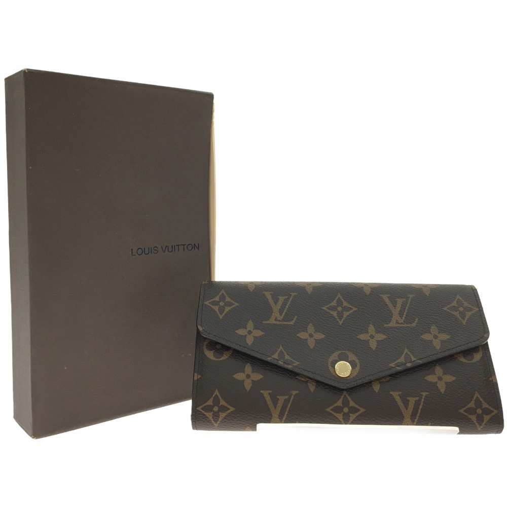 ▼▼【中古】LOUIS VUITTON ルイヴィトン レディース長紙入れ モノグラム ポルトフォイユサラ ローズバレリーヌ 薫香あり M62235 赤銅色 B序列付ける
