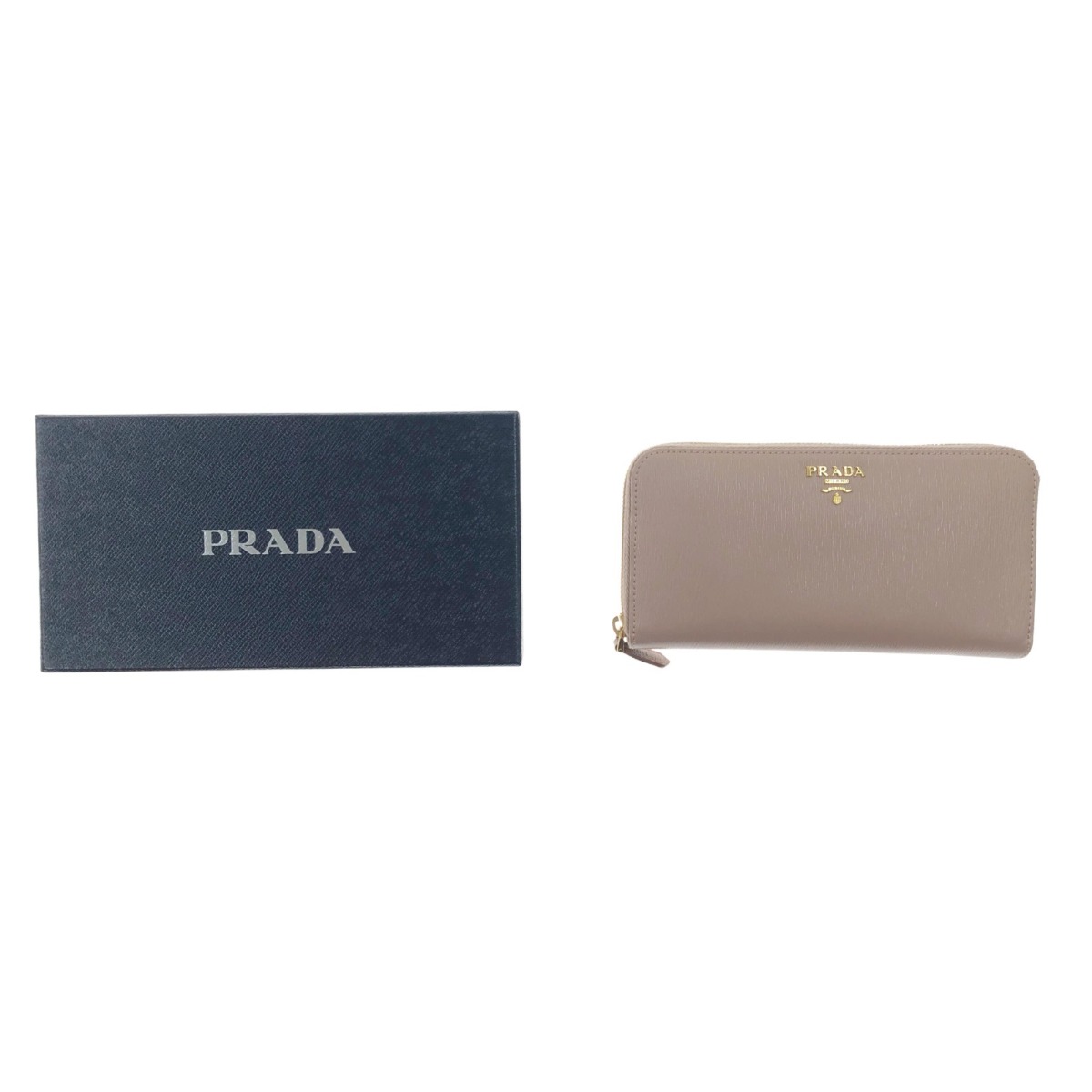 〇〇PRADA プラダ ラウンド 長財布 サフィアーノ 1ML506 ベージュ