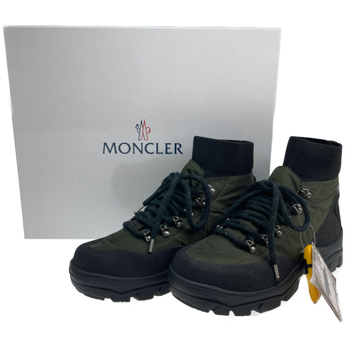 【中古】MONCLER クレメントブーツ D2 09A 1024810 019EJ カーキ×ブラック Bランク|リサイクルビッグバン店