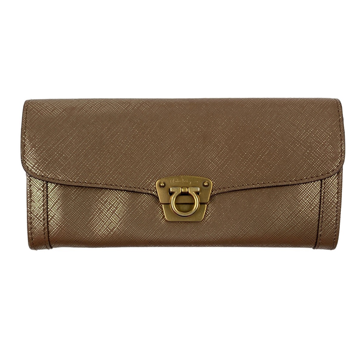 ▽▽【中古】Ferragamo フェラガモ 長財布 ガンチーニ Bランク