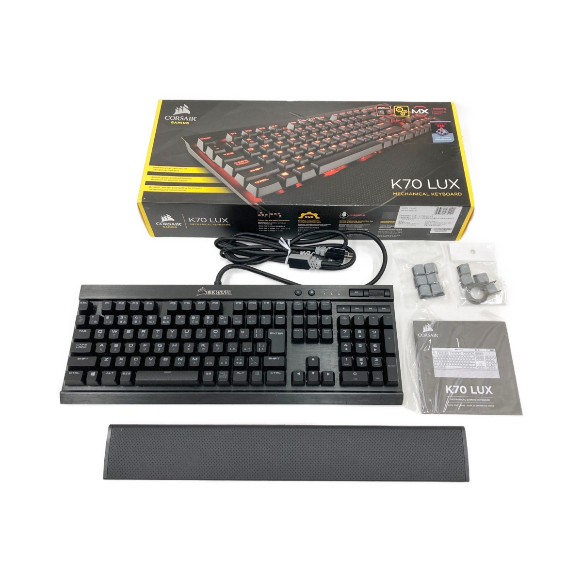 〇〇【中古】CORSAIR コルセア 機械的鍵盤 ゲーミング 鍵盤 K70LUX CherryMX Red 赤軸 日本語割りつける C価値づける