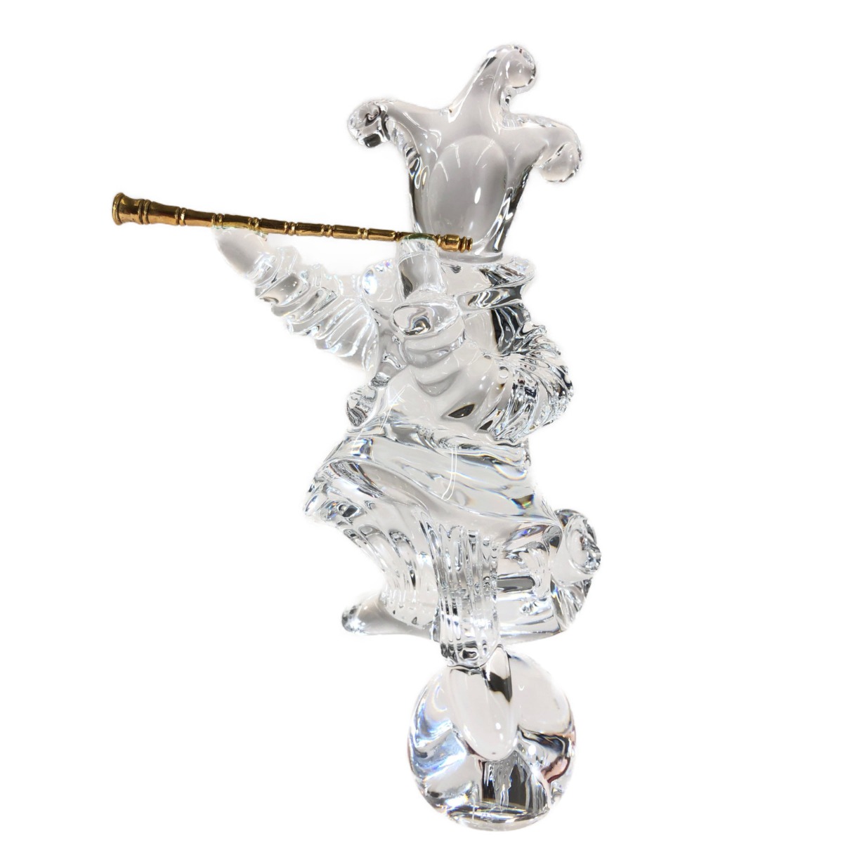 〇〇【中古】Baccarat バカラ ペーパーウェイト ピエロ Jean Boggio  水晶 B価値づける