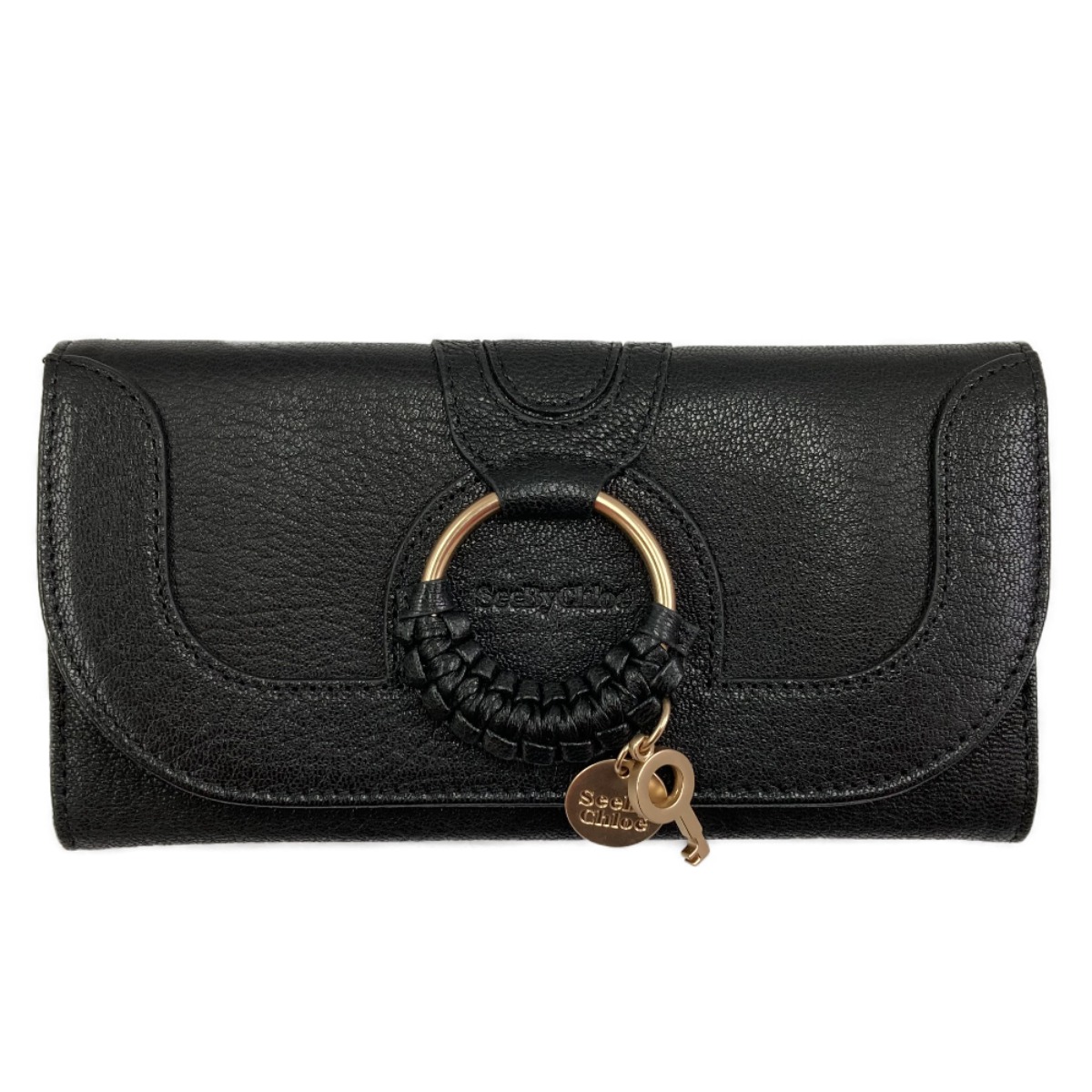 ##【中古】see by chloe シーバイクロエ 長財布 CHS17UP761305001 ブラック Aランク