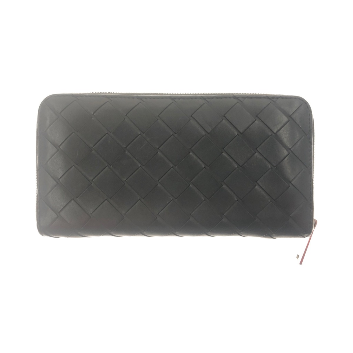 〇〇【中古】BOTTEGA VENETA ボッテガヴェネタ イントレチャート ジップアラウンド ウォレット 長財布 593217 ブラック Bランク