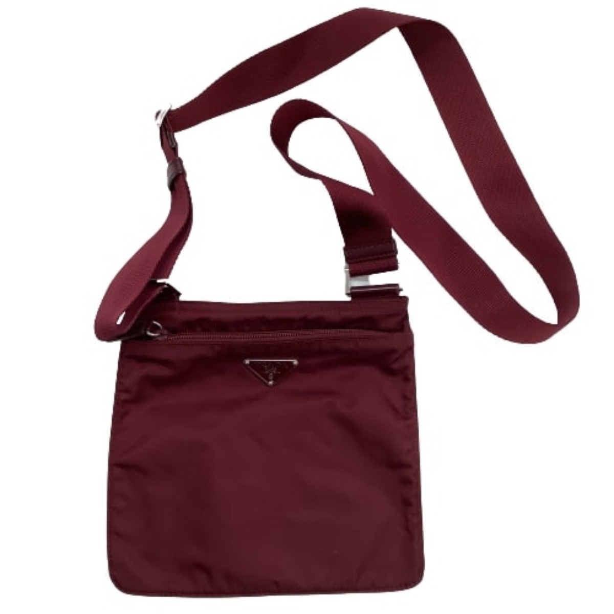 【中古】PRADA プラダ ショルダーバッグ  エンジ B序列付ける