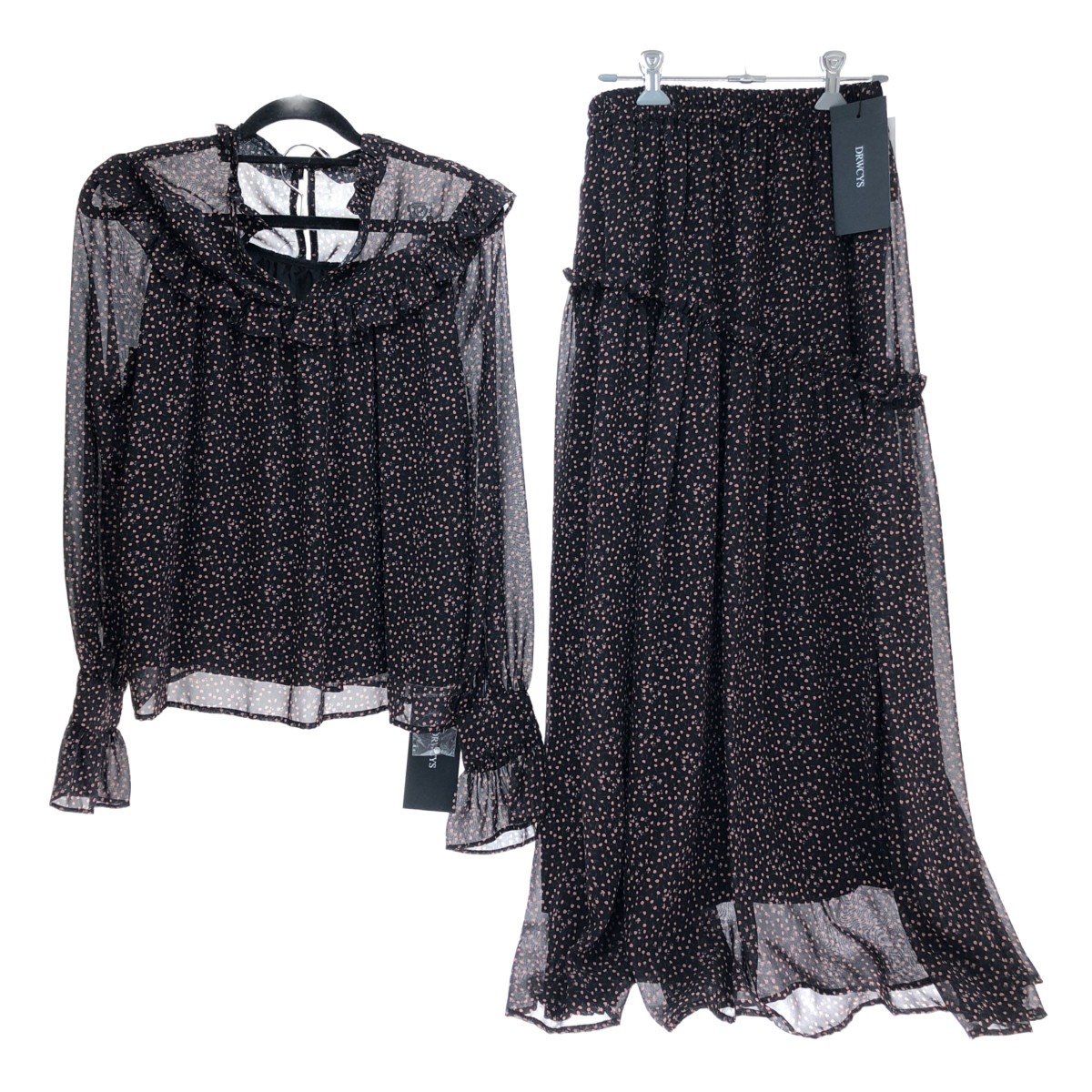 □□【中古】DRWCYS セットアップ　Sサイズ 上36-03182002 下36-03151003 ブラック Aランク｜リサイクルビッグバン店
