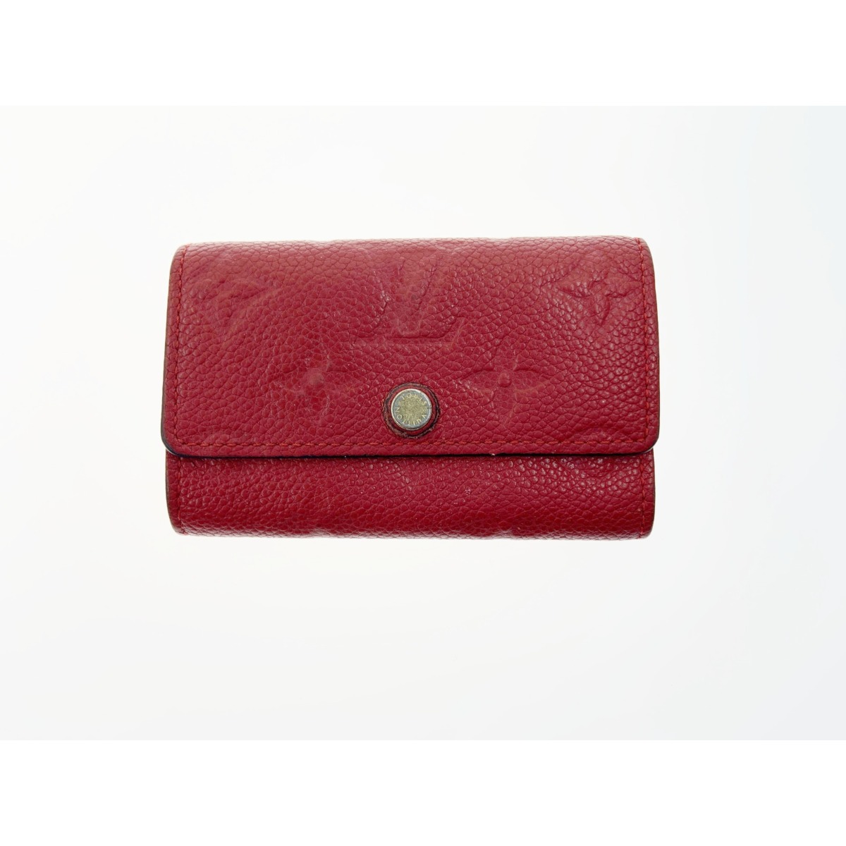 〇〇【中古】LOUIS VUITTON ルイヴィトン モノグラム アンプラント ミュルティクレ6 6連キーケース M63708 レッド Bランク