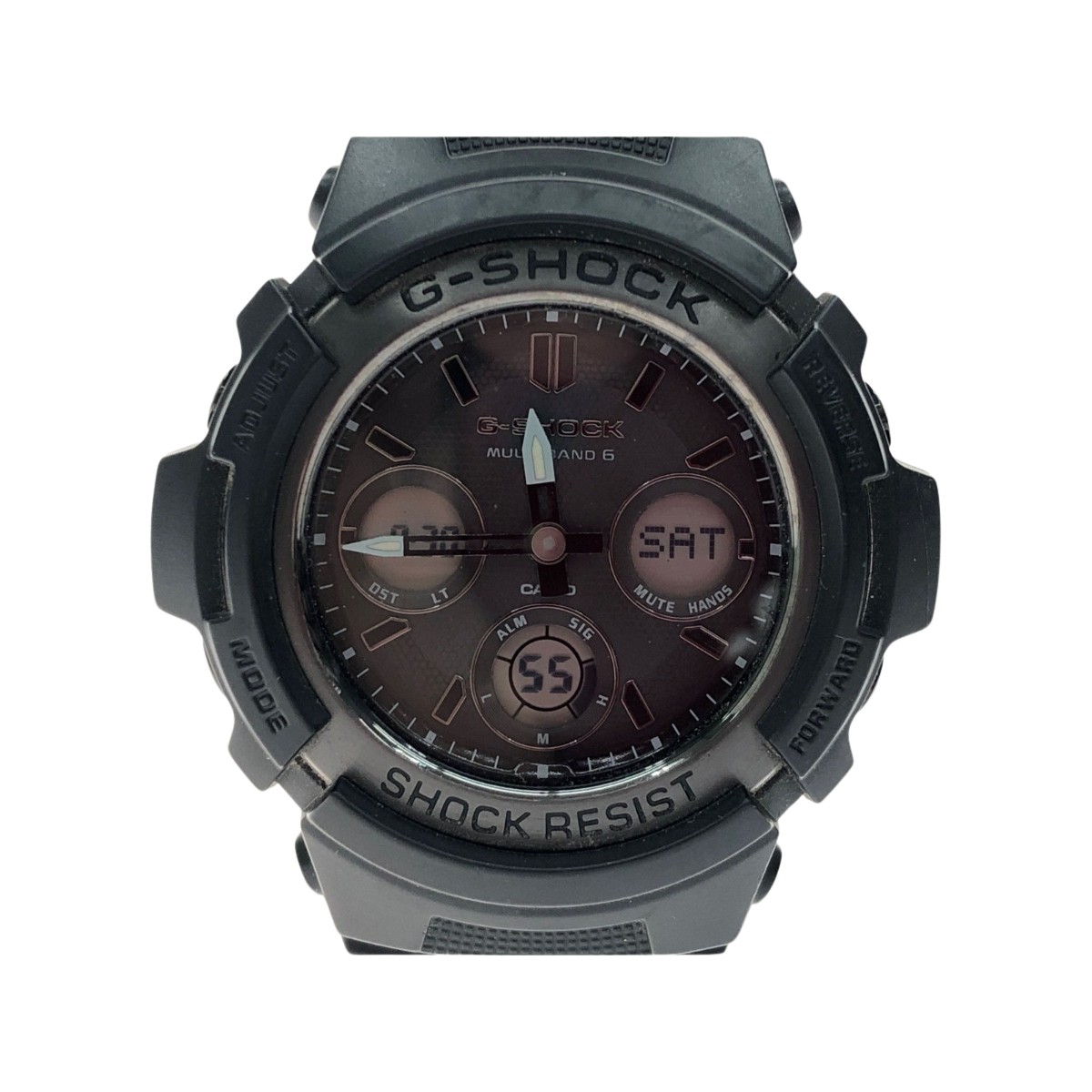 ▼▼【中古】CASIO カシオ メンズ腕時計 タフソーラー 電波ソーラー G-SHOCK Gショック デジアナウォッチ AWG-M100SBB-1AJF Bランク