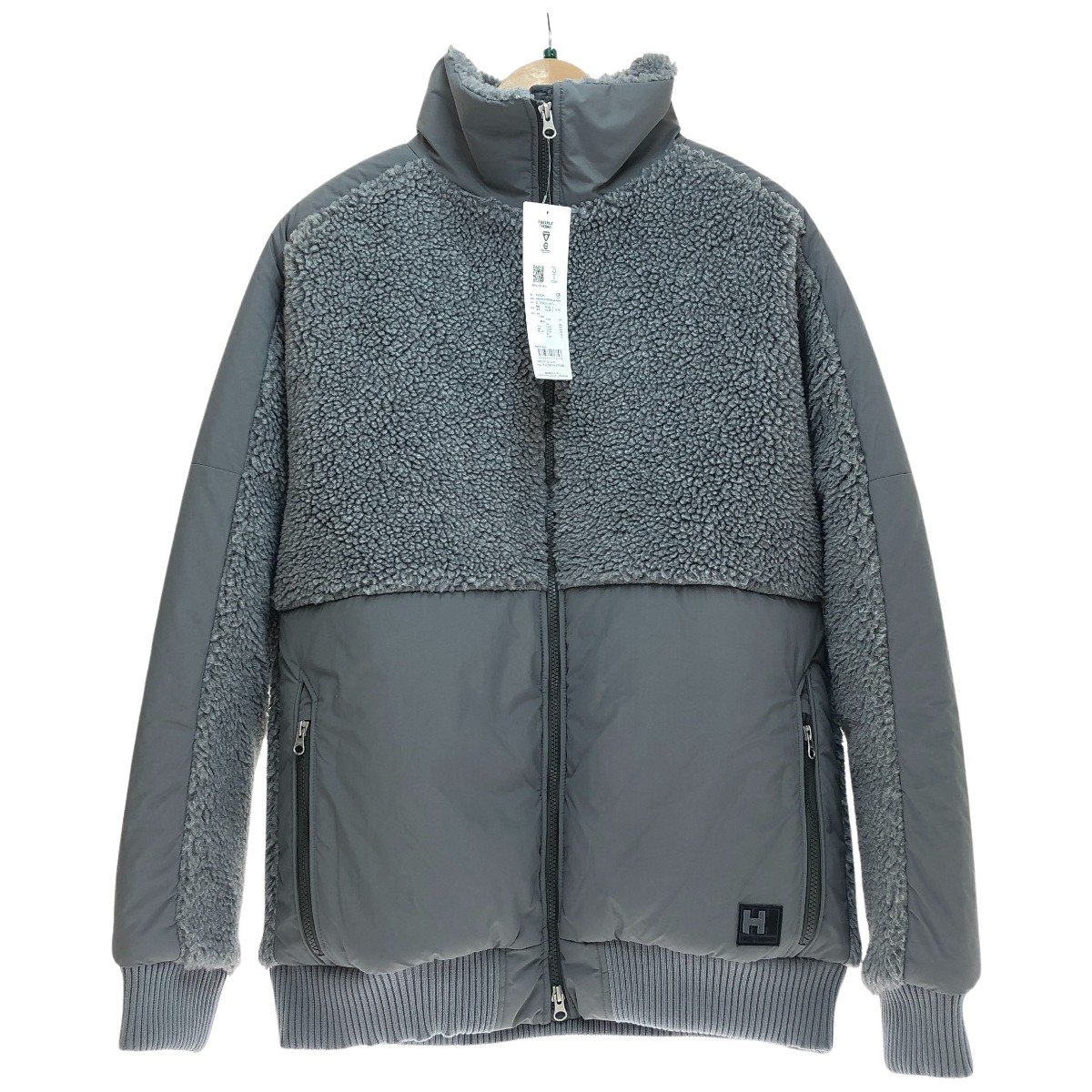 □□【中古】HELLY HANSEN ヘリーハンセン ファイバーパイルサーモライアジャケット XLサイズ HOE52290 ミックスチャコールグレー Aランク