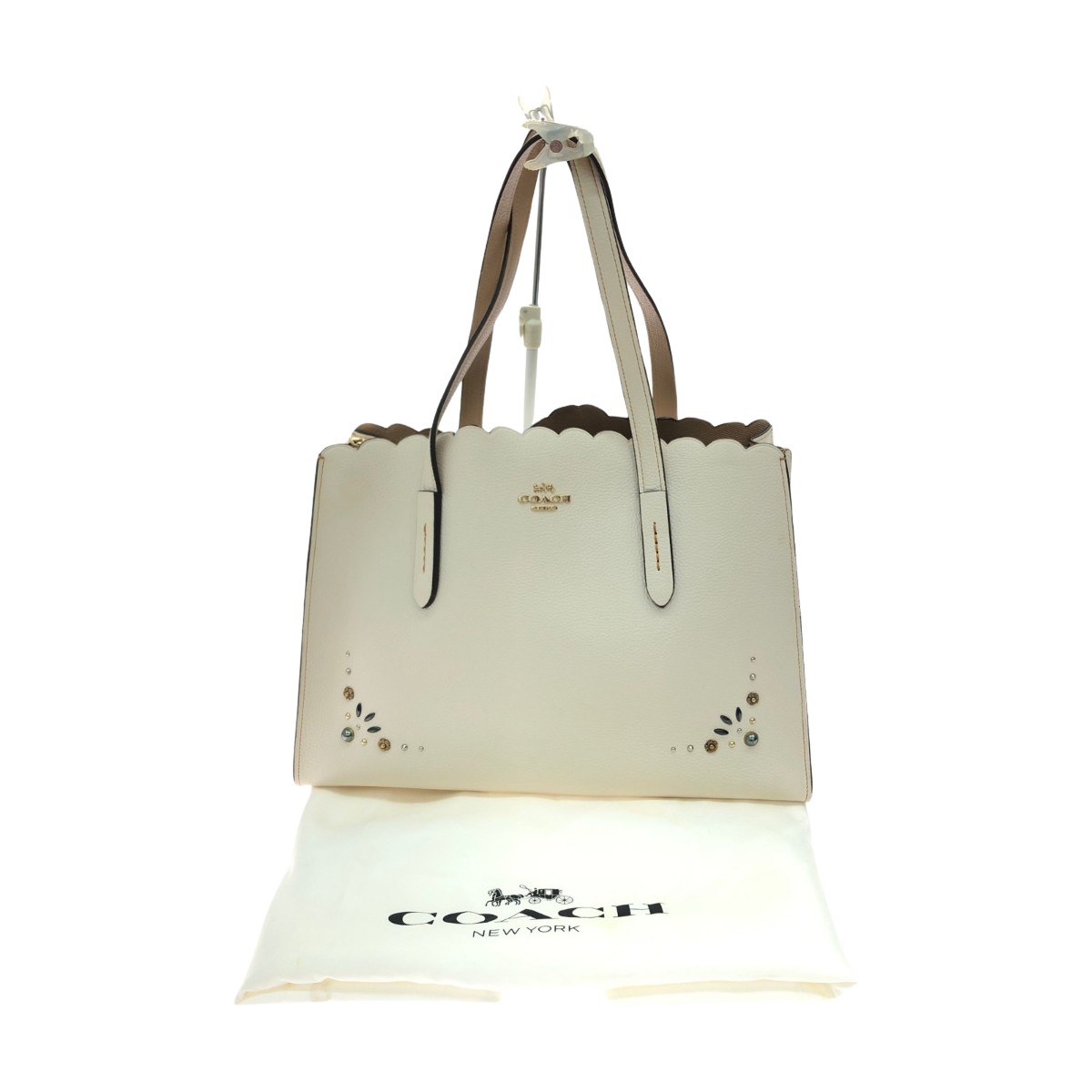 ▼▼【中古】COACH コーチ レディース トートバッグ レザー 29330 オフホワイト Bランク