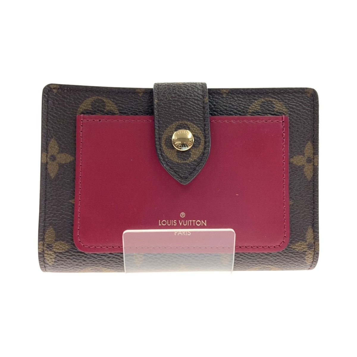 〇〇【中古】LOUIS VUITTON ルイヴィトン モノグラム ポルトフォイユ ジュリエット 二つ折り短紙入れ  M69433 赤銅色 x 赤いこと B序列付ける