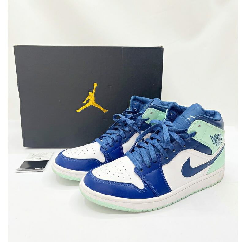 ◆◆【中古】NIKE ナイキ スニーカー Nike Air Jordan 1 Mid 27.5糎 US9.5 554724-413 青みペパーミント B序列付ける