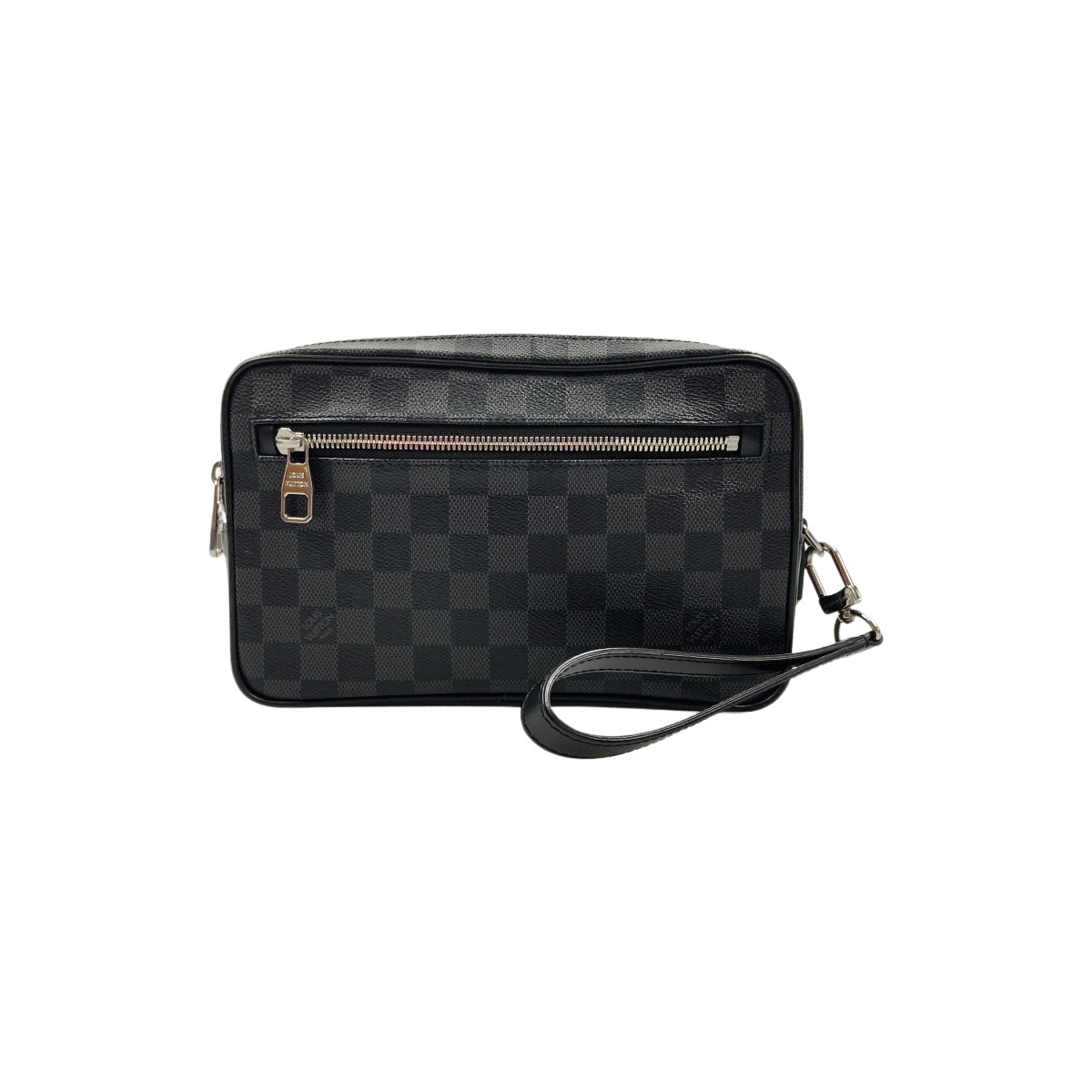 〇〇【中古】LOUIS VUITTON ルイヴィトン ダミエ グラフィット ポシェット カサイ 二番目御徒面子 N41664 黒いこと B位置づける