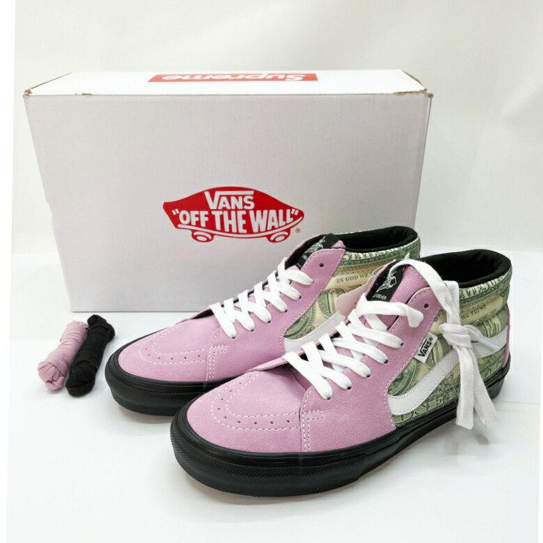 【中古】VANS バンズ スニーカー SIZE 27.5cm Dollar Skate Grosso Mid ピンク Sランク｜リサイクルビッグバン店