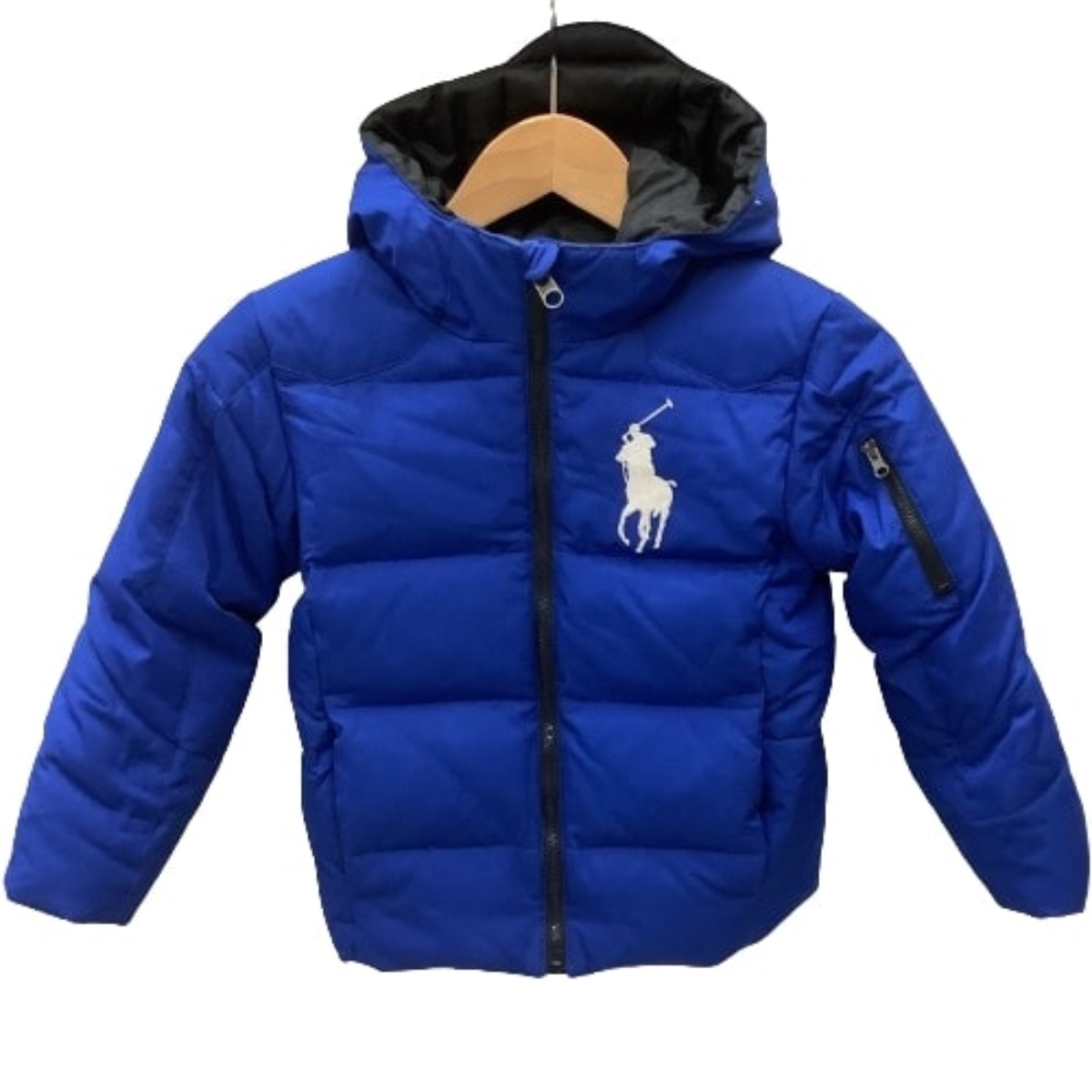【中古】POLO RALPH LAUREN ポロラルフローレン キッズ 子供 男の子 ジャンパー ダウン SIZE 120cm ブルー Bランク