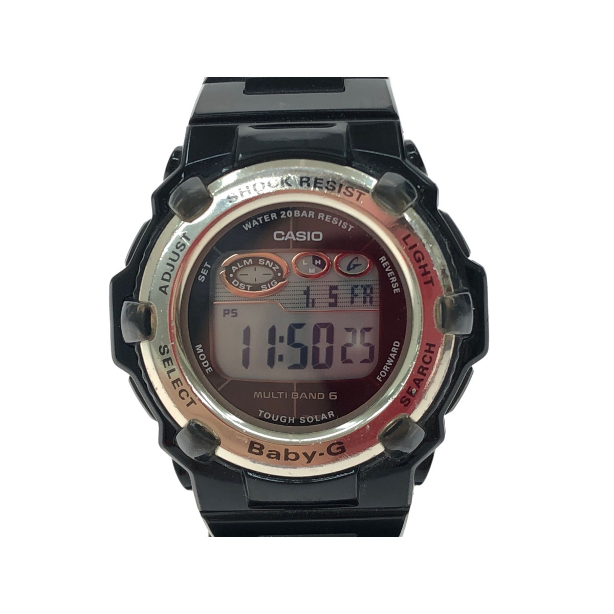 ▼▼【中古】CASIO カシオ レディース腕時計 電波ソーラー Baby-G BGR-3003 ブラック Bランク
