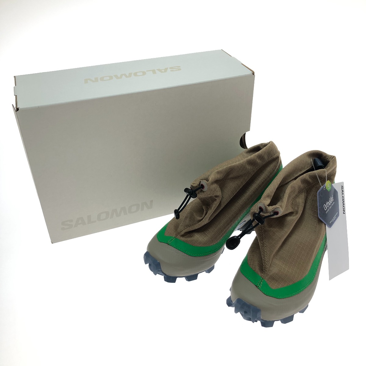 □□【中古】SALOMON サロモン MM6 メゾンマルジェラ スニーカー 22糎 S66WS0082 ベージュ×緑であること A序列付ける