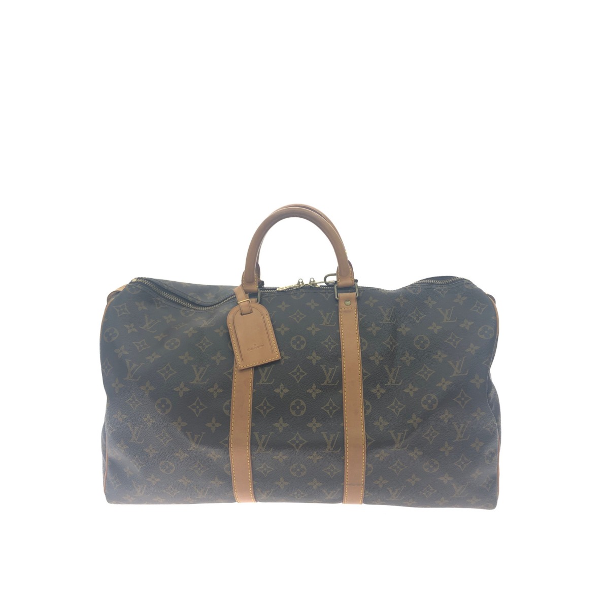 ▼▼【中古】LOUIS VUITTON ルイヴィトン ユニ一発やる ボストンバッグ モノグラム キーポル50 鍵欠品 M41426 赤銅色 B価値づける