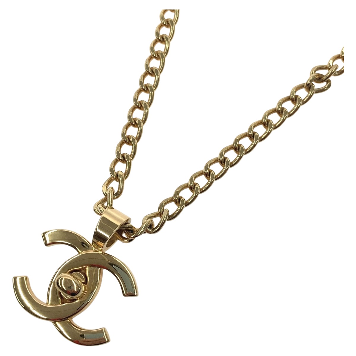【CHANEL】ブラックCCブチェーンネックレス・中古 CHANEL 【シャネル】ココマーク 溶岩 チェーン ネックレス GP