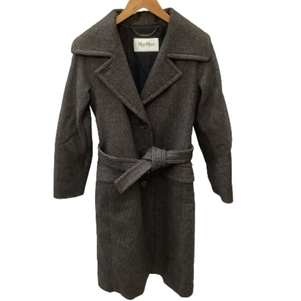 【中古】MAX MARA マックスマーラー レディース コート SIZE 40 ブラック Bランク