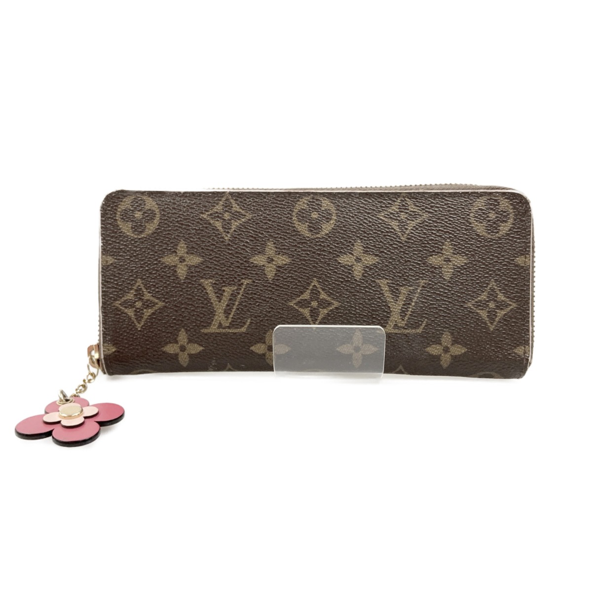 〇〇【中古】LOUIS VUITTON ルイヴィトン モノグラム ポルトフォイユ クレマンス ラウンドジッパー 長紙入れ M64201 赤銅色 B序列付ける