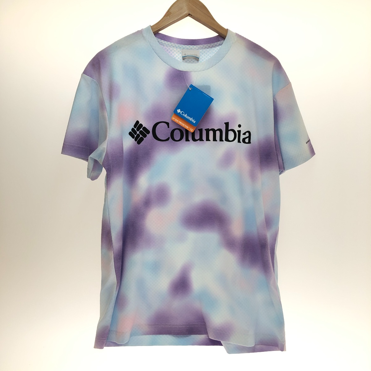 □□【中古】Columbia コロンビア ビーンヒルショートスリーブクルー 半袖Tシャツ Ｌサイズ PM0155 ラベンダー Aランク