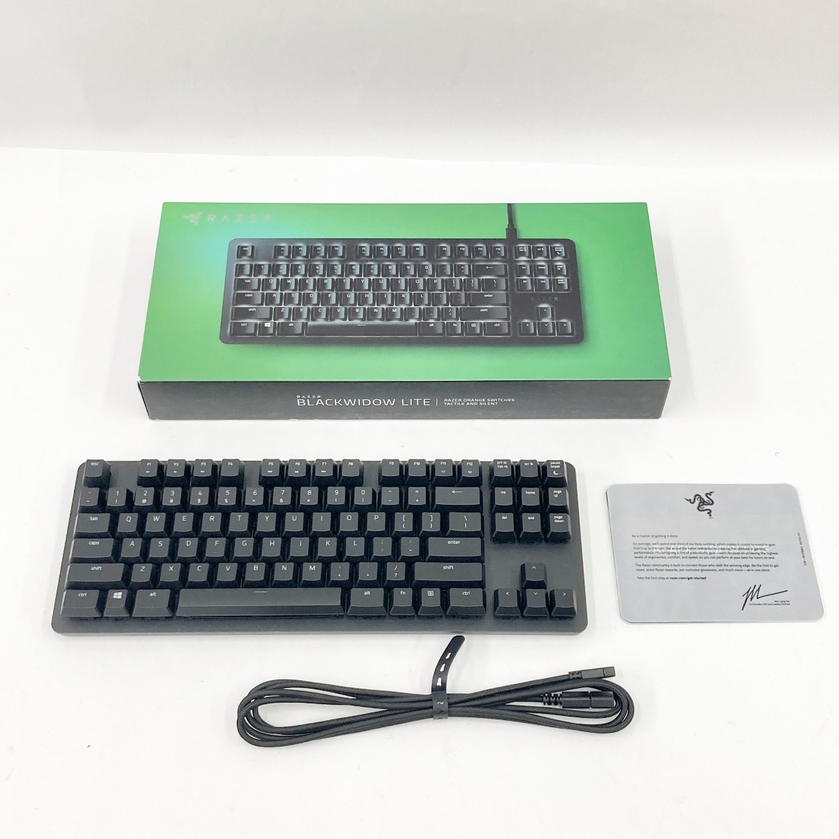 〇〇【中古】Razer レイザー メカニカルキーボード オレンジ軸 ゲーミングキーボード RZ03-0264 Bランク