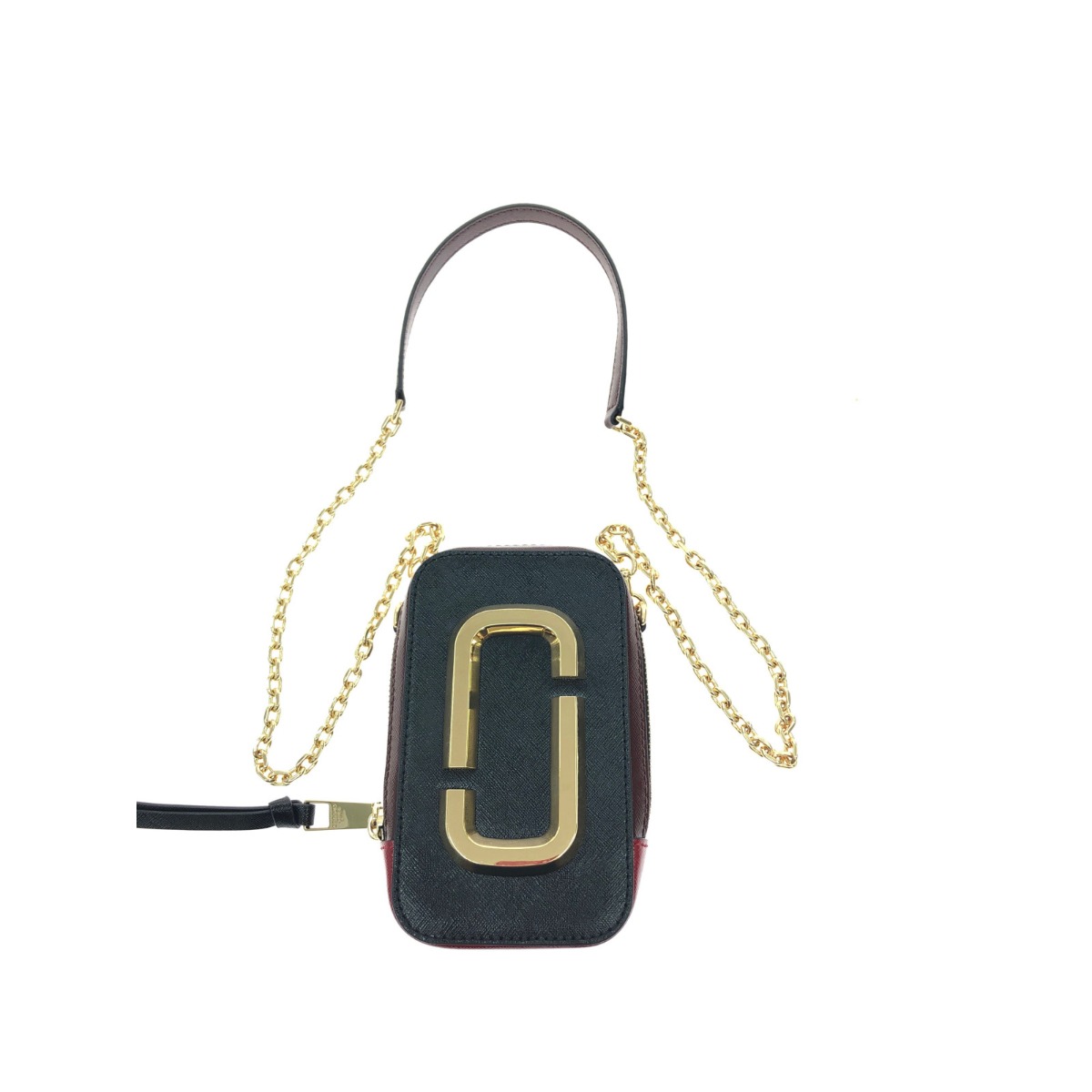 ▼▼【中古】MARC JACOBS マークジェイコブス レディース ミニショルダーバッグ ポシェット M0016765 011 ボルドーワイン×黒いこと B位置づける