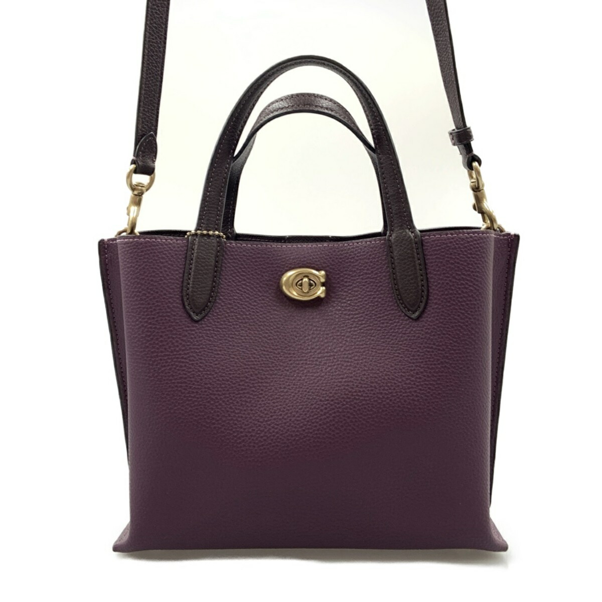 〇〇【中古】COACH コーチ ウィロウ トート 24 カラーブロック 2WAY トートバッグ C8561 パープル Bランク 25,823円