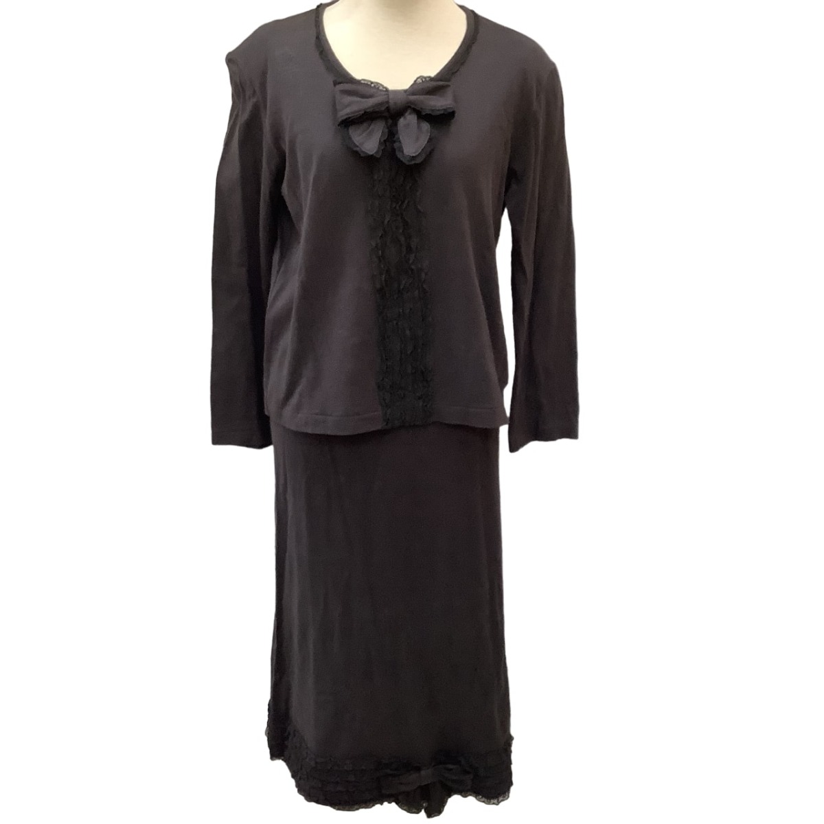 PINK HOUSE　スカートスーツ上下 黒 楽天市場】【中古】 PINK HOUSE / ツイードジャケット & スカート