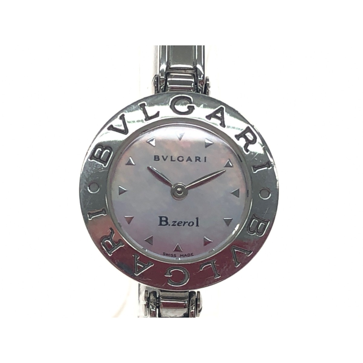 ▼▼【中古】BVLGARI ブルガリ レディースウォッチ クオーツ B.zero1 ビーゼロワン BZ22S ピンクシェル Bランク