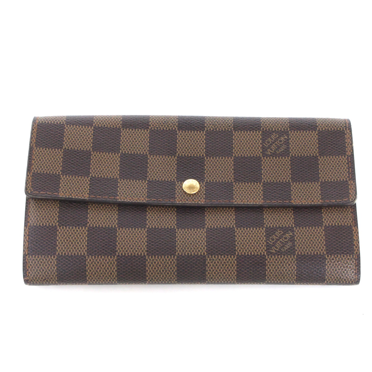 $$【中古】LOUIS VUITTON ルイヴィトン ダミエ・ジェア 長紙入れ N61734 赤銅色 B序列付ける