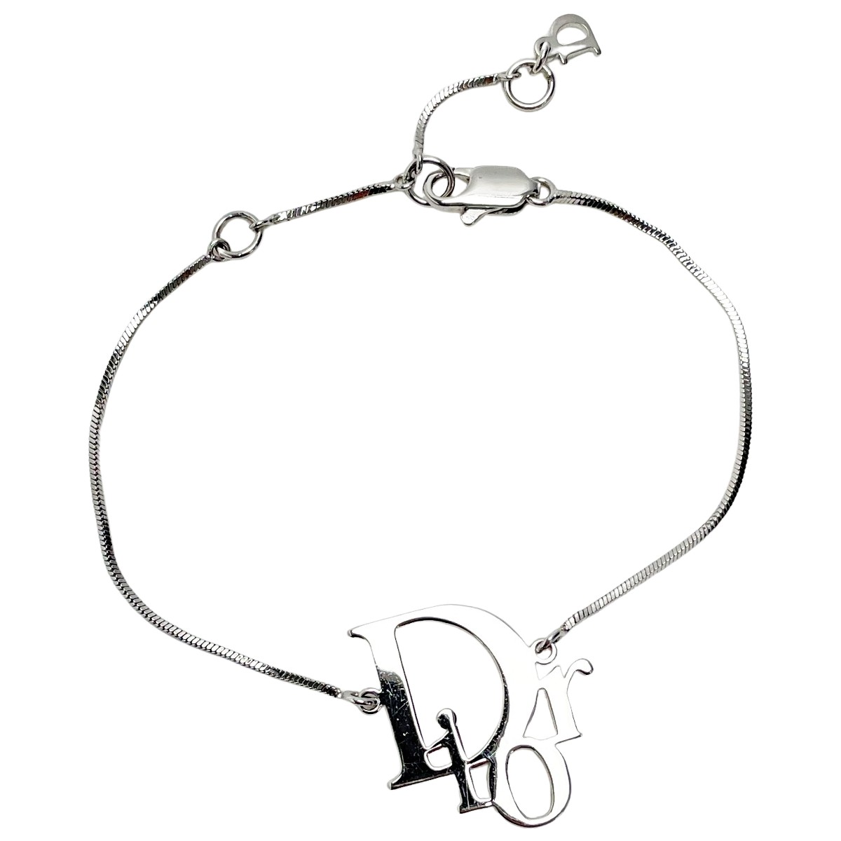 ☆☆【中古】Christian Dior クリスチャンディオール トロッター シルバー ブレスレット メタル ヴィンテージ レディース 箱有 Bランク