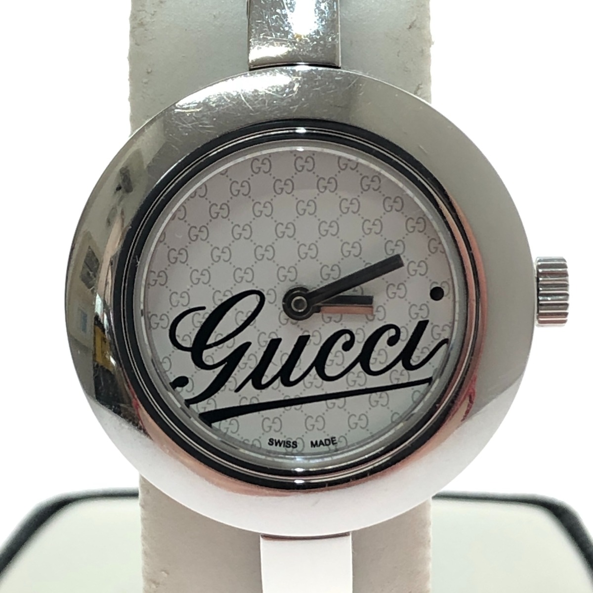 □□【中古】GUCCI グッチ 腕時計 Gサークル 105 グランデ クオーツ YA105530 Bランク