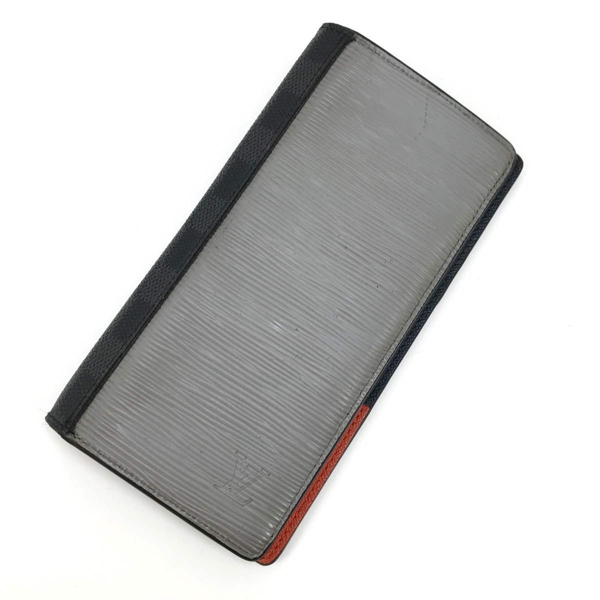 $$【中古】LOUIS VUITTON ルイヴィトン 長紙入れ エピ ダミエグラフィット ポルトフォイユ ブラザ  M62910 青み×薄墨色 B序列付ける
