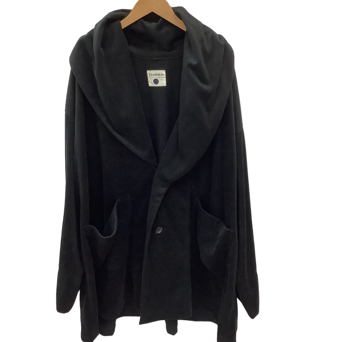 【中古】plantation プランテーション イッセイミヤケ ISSEY MIYAKE メンズ コート PL38-JA694 ブラック Bランク