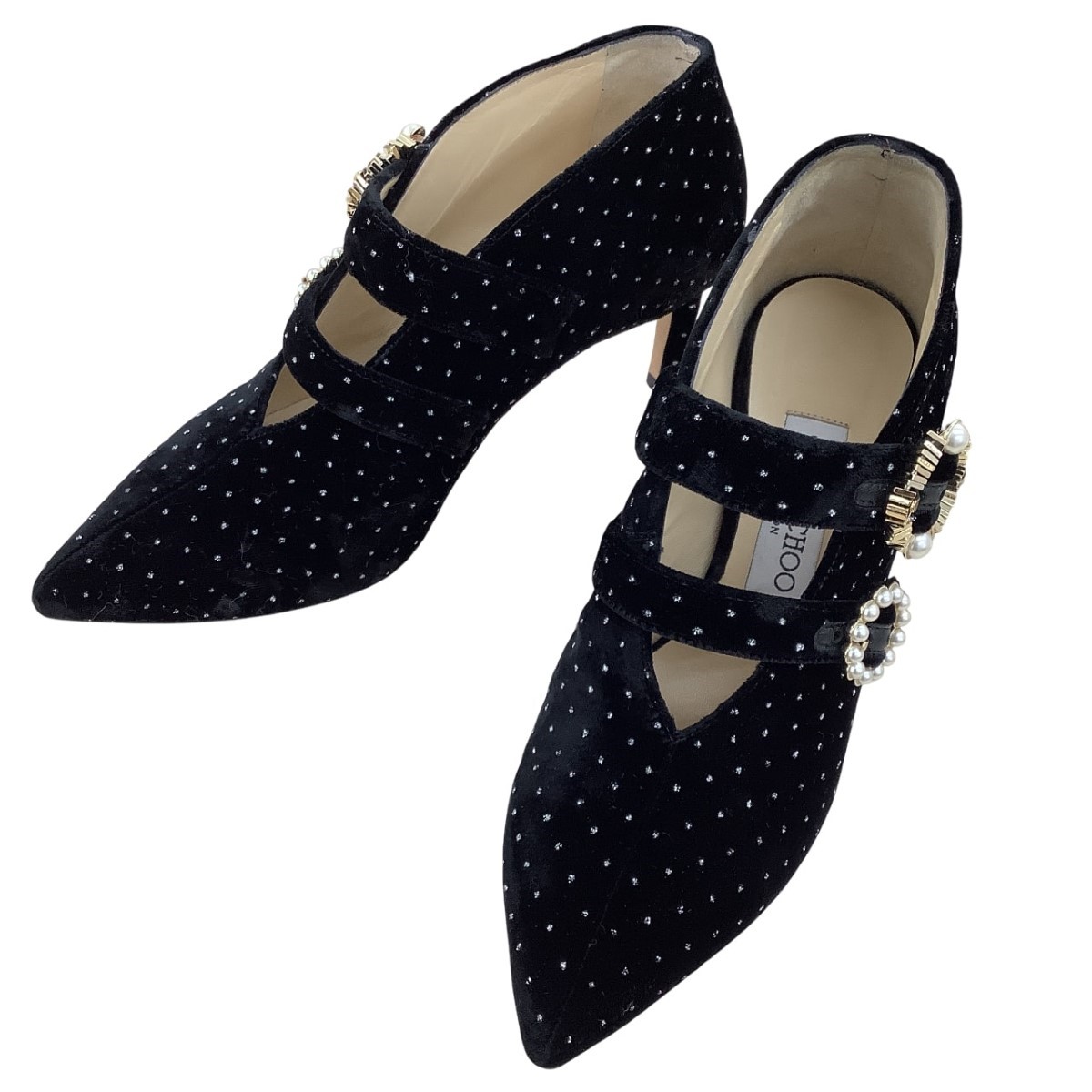 【中古】JIMMY CHOO ジミーチュウ レディース ブーティー ショートブーツ SIZE 36 ブラック Bランク