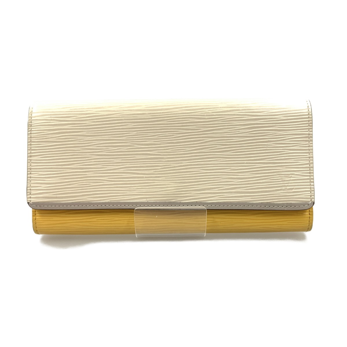 〇〇【中古】LOUIS VUITTON ルイヴィトン ポルトフォイユ フロール エピ 長紙入れ M60395 白いこと×黄色 B位置づける