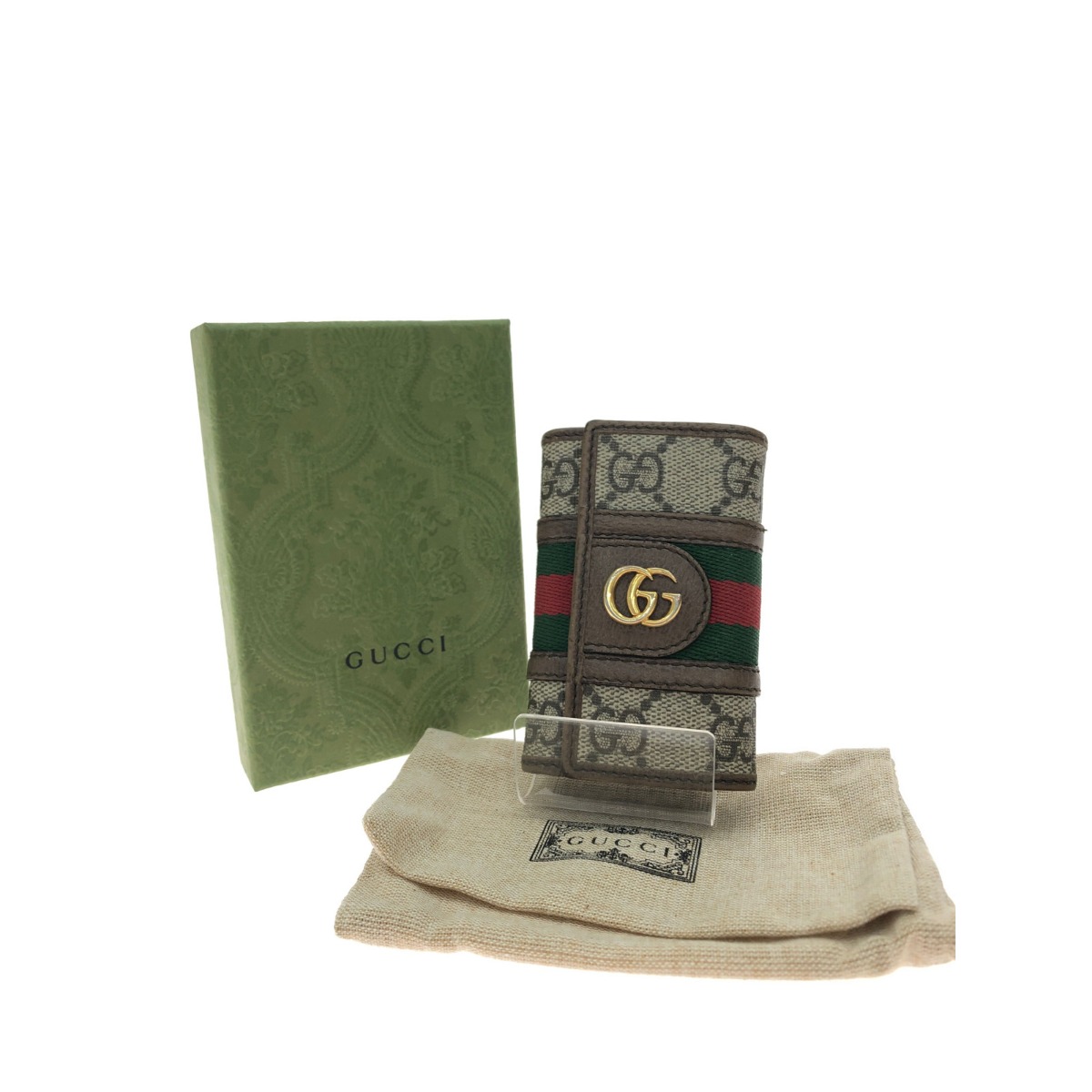 1738 GUCCI グッチ キーケース キャンバス 6連 美品 GGキャンバス グッチGUCCI キーケース 6連キーケース GG ハート