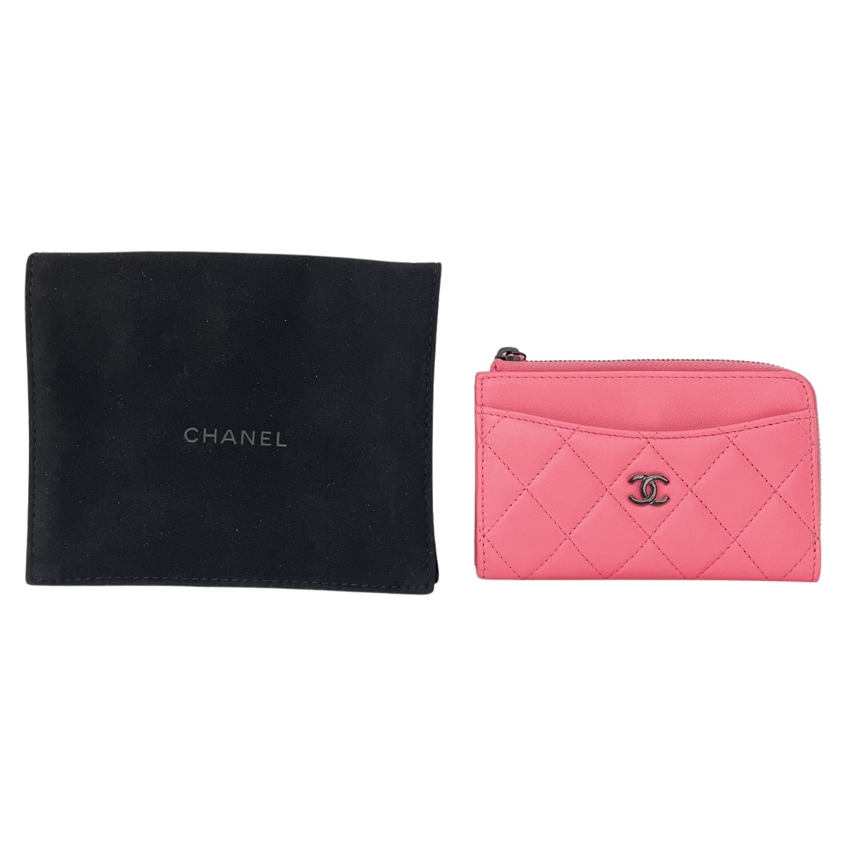 【中古】CHANEL シャネル 財布 マトラッセ フラグメントコインケース ショッキングピンク x ブラック Bランク｜リサイクルビッグバン店 72,600円