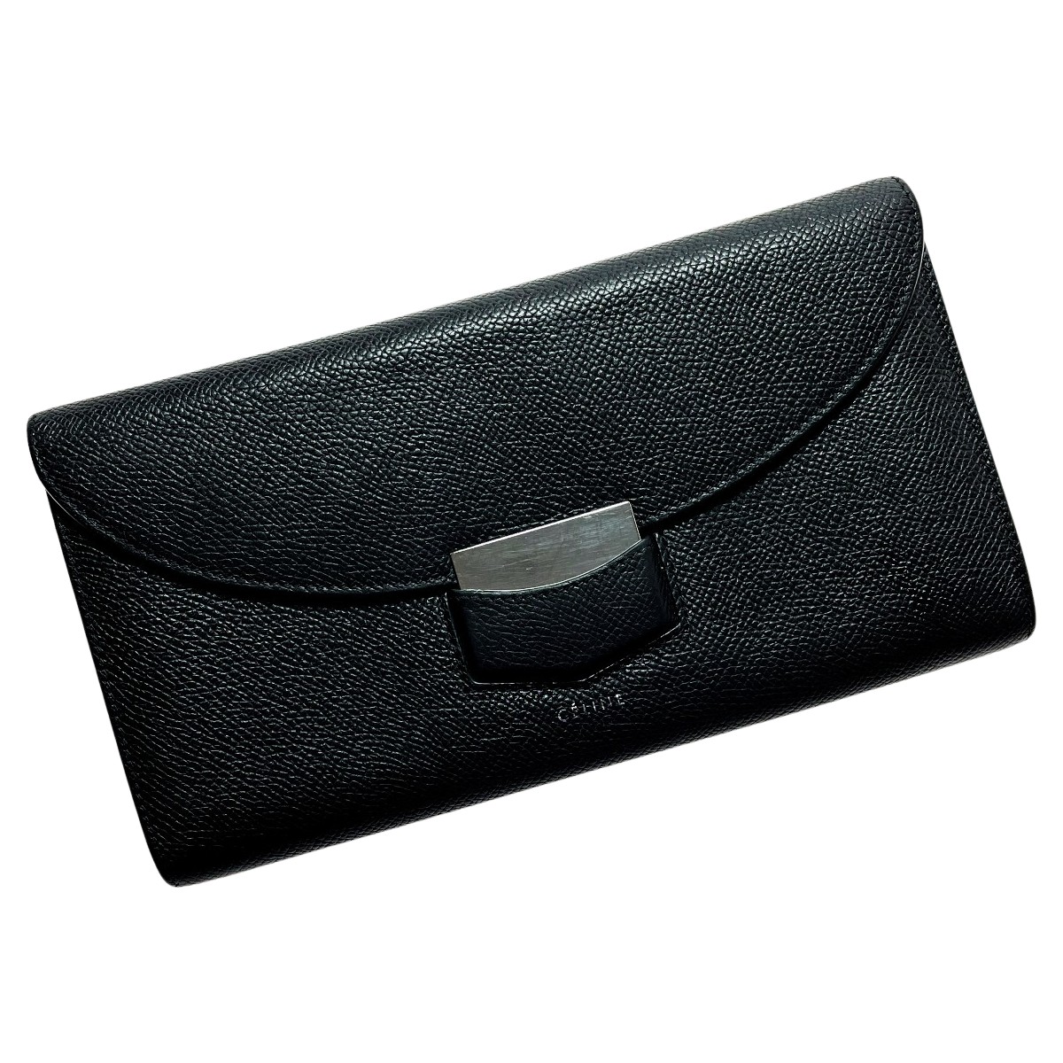 【中古】CELINE セリーヌ トロッター ラージ マルチファンクションウォレット 108753APM ブラック 長財布 レディース シルバー金具 Bランク