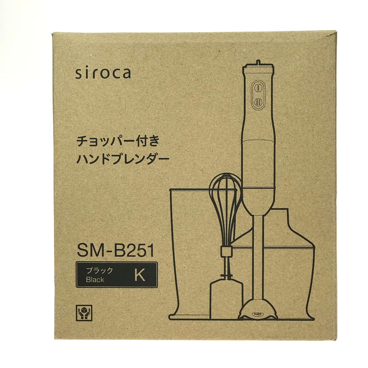 楽天市場】シロカ チョッパー付きハンドブレンダー SM-B251-K ブラック