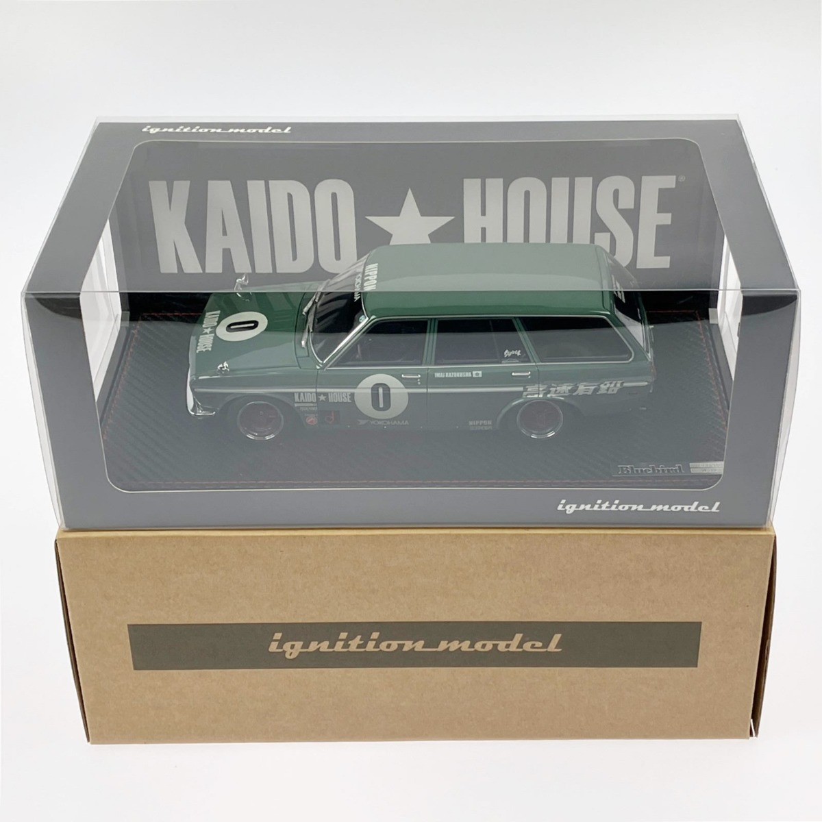 ▽▽【中古】ignition model イグニッションモデル ダットサン ブルーバード 510 ワゴン グリーン イベントver. Sランク